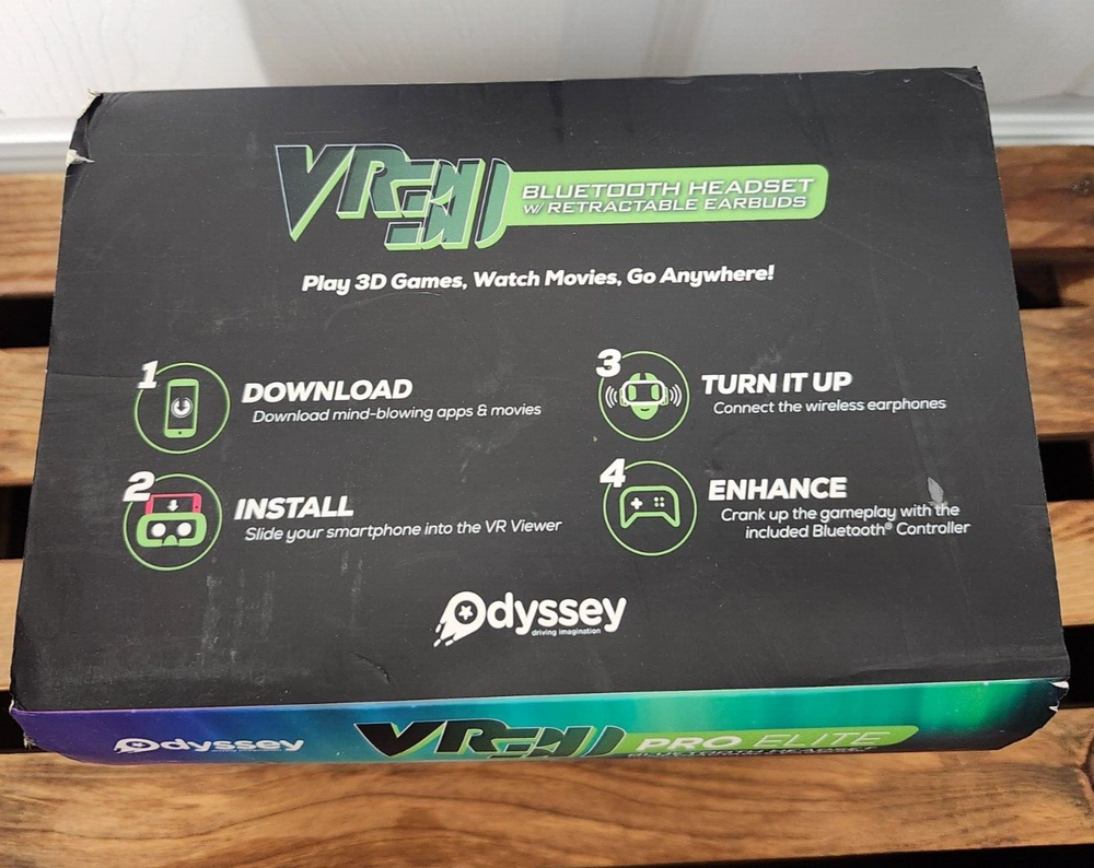 Odyssey VR 3D Pro Elite Virtual Reality Headset with Retractable Earbuds