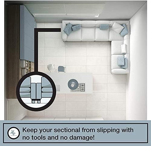 Sectional Connectors 4 Pack – Keep Cushions from Sliding Easy Install Straps