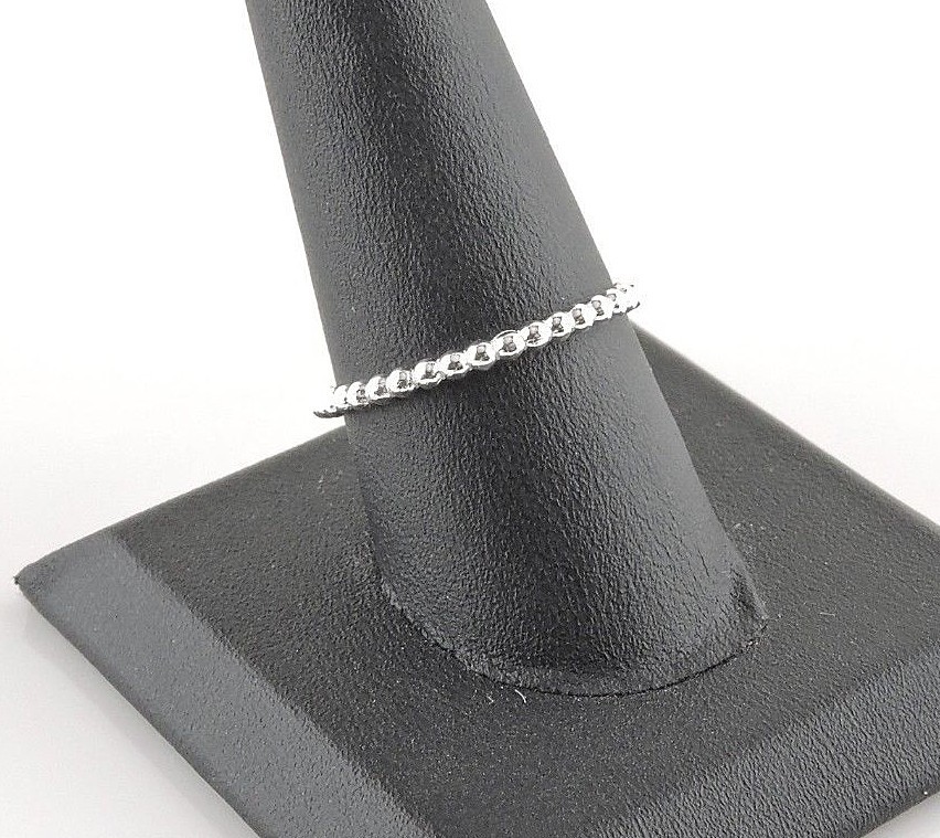 Sterling Silver Textured Stackable Ring - Free Gift Packaging