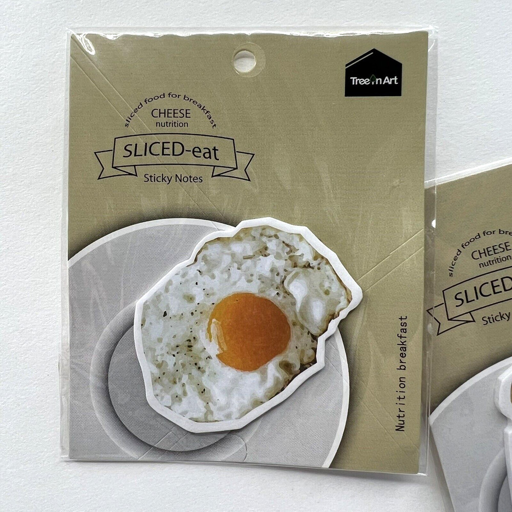 Fried Egg and Toast Breakfast Sticky Note Pads School Lunch Notes