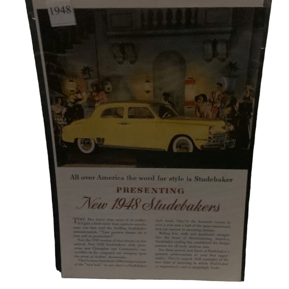 Vintage 1948 Studebaker The Word for Style is Studebaker Ad Advertisement