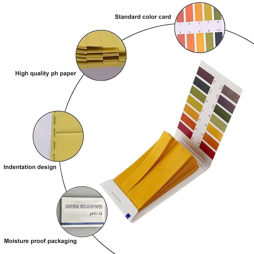 2-Pack pH Test Strips - Universal 1-14 pH Range Litmus Paper