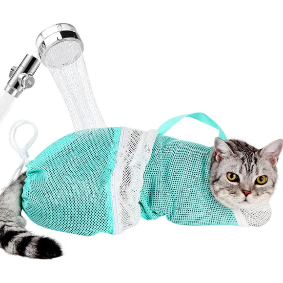 Cat Bathing Bag & Puppy Shower Sack – Adjustable