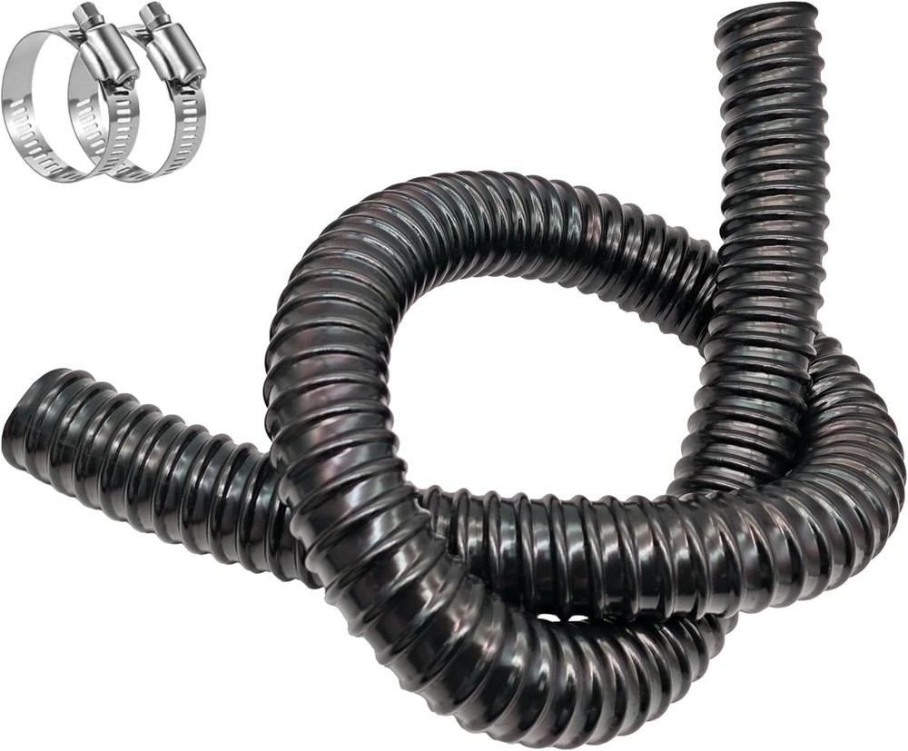 Flexible Plastic Drain Hose - 1.25" ID, 10 Ft