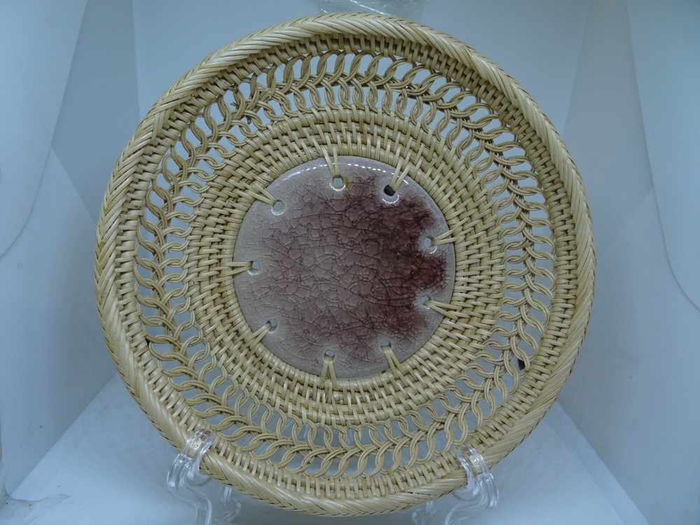 Basket with Ceramic Insert for the Bottom, 6.25" Diameter
