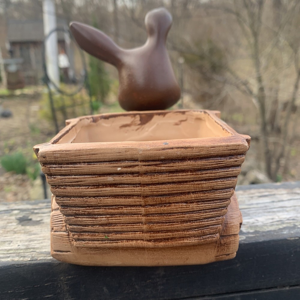 Vintage 1974 Ceramic Easter Bunny Rabbit Pulling Cart Candy Dish,Hand Painted 6"
