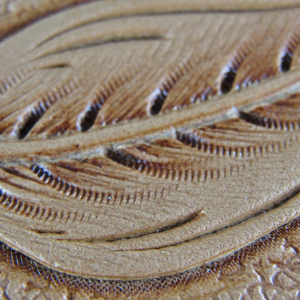 Craft Japan - Small Leaf Liner Stamp, Lined Triangle (Leather Stamping Tool)