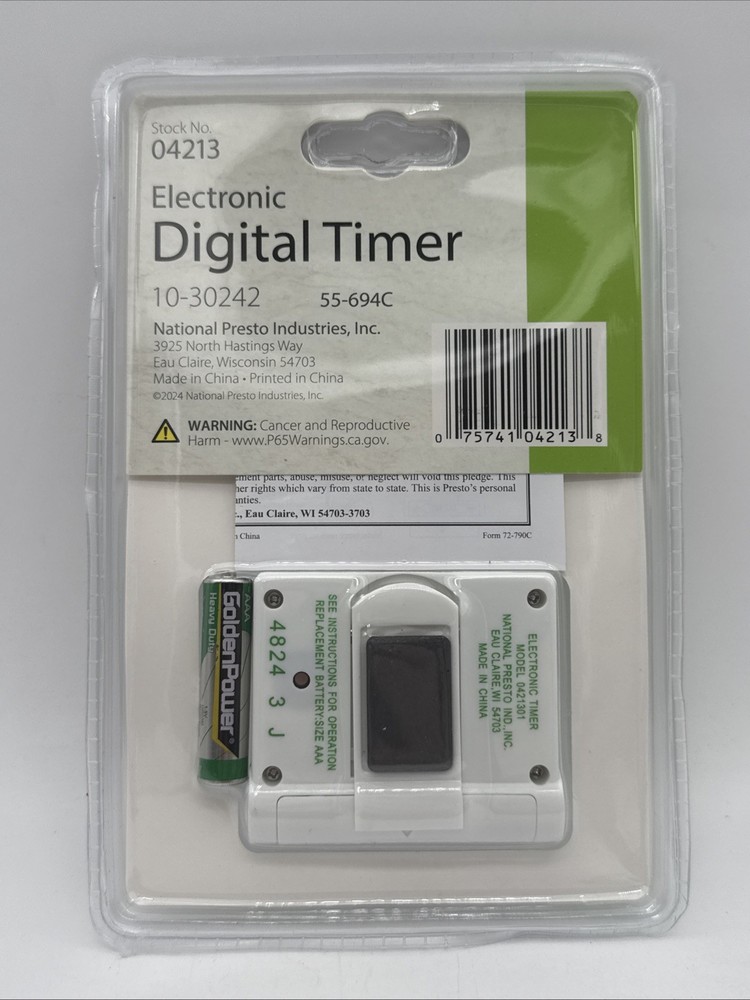 Presto Electronic Digital Timer | White 3 PACK