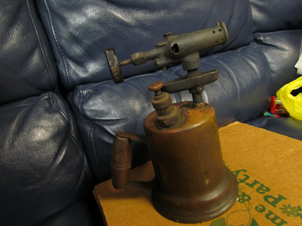 Vintage Antique Turner Brass Soder Torch Gas Blow Torch (2)