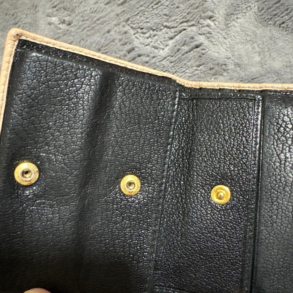 MIU MIU Beige Ribbon Folded Wallet