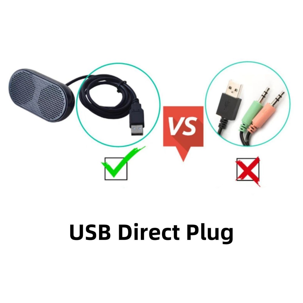 Portable USB Speaker For Computer/Laptop/Notebook/PC/PS4 5V USB Direct Plug
