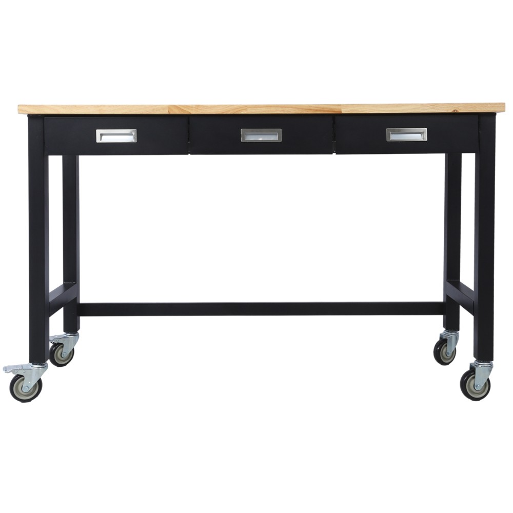 Heavy Duty Workbench-Rolling Work Table w/Drawer Storage for Garage &Home Office