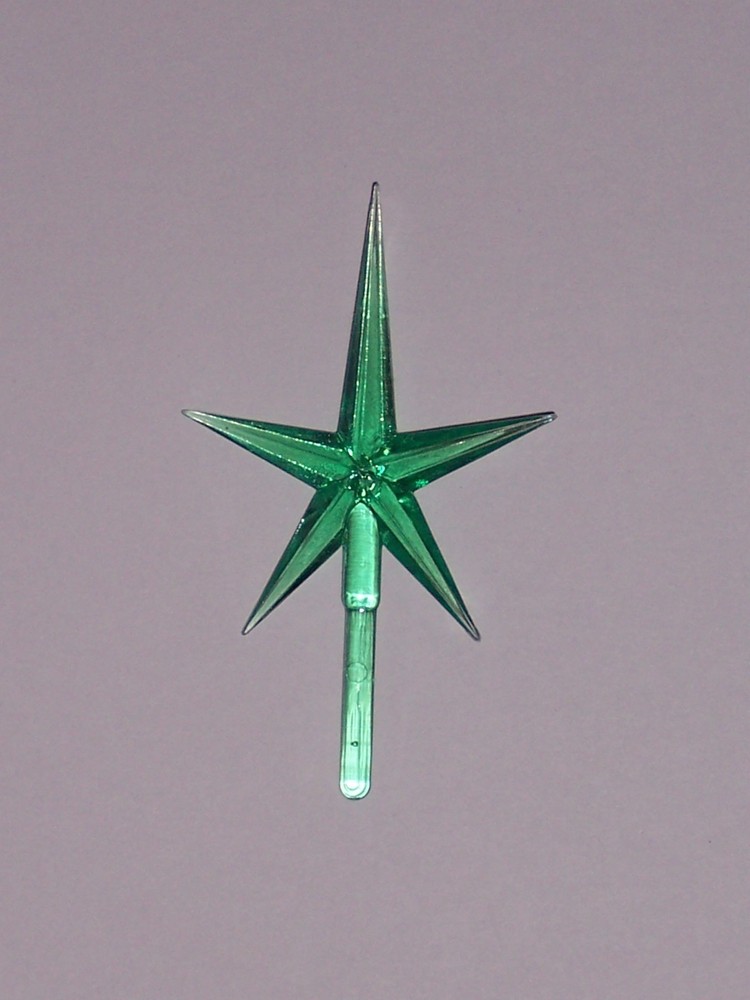CERAMIC CHRISTMAS TREE STAR Topper Green (Medium Size)