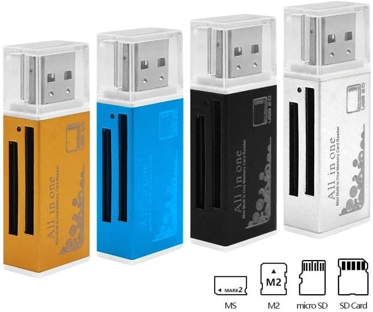 Portable Aluminum SD Card Reader Pack: Supports Multiple Card Types & Devices