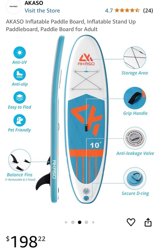 AKASO Inflatable Paddle Board