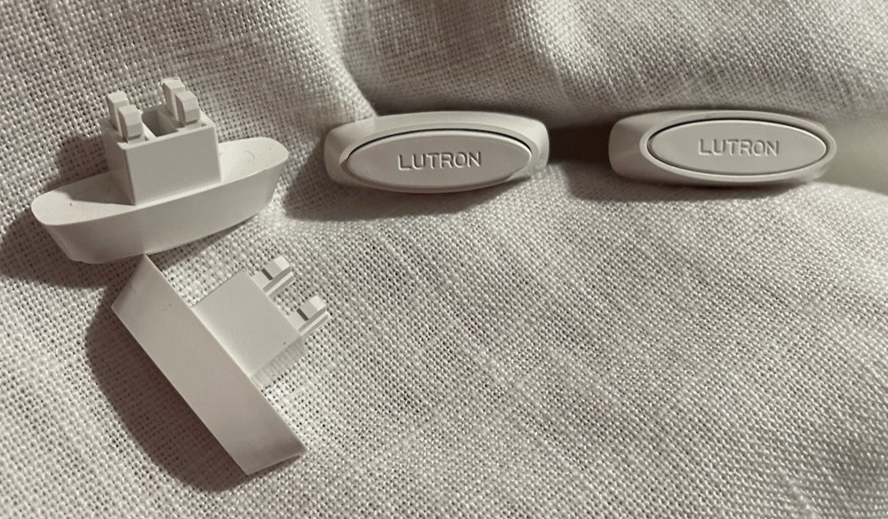 NEW qty.4 Lutron White Light Switch Knob Slider Slide Replacement