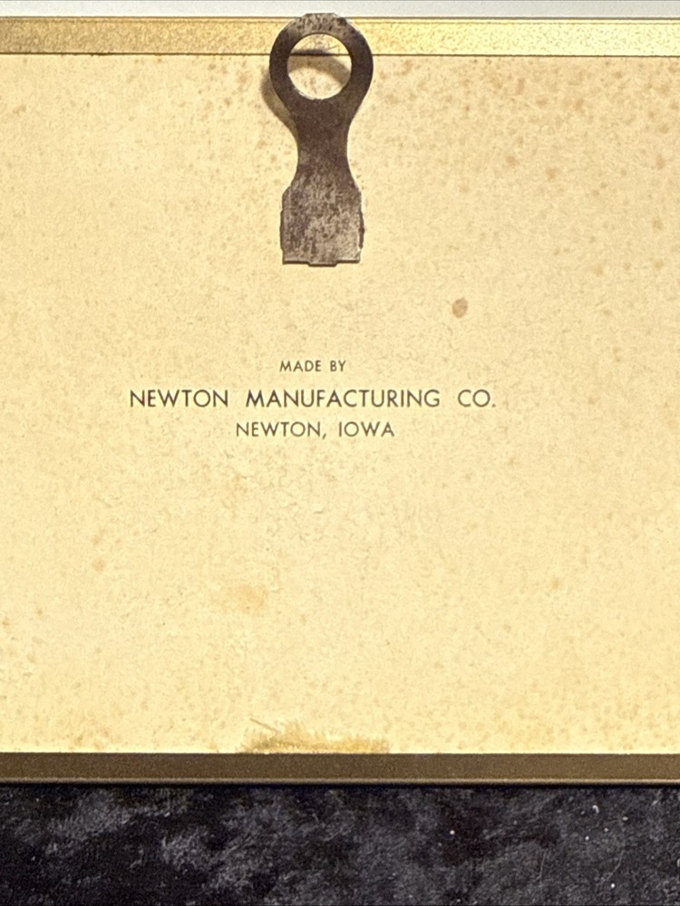 Gust E Haugen & Sons Reverse Painted Silhouette Advert. , Decorah, Ia