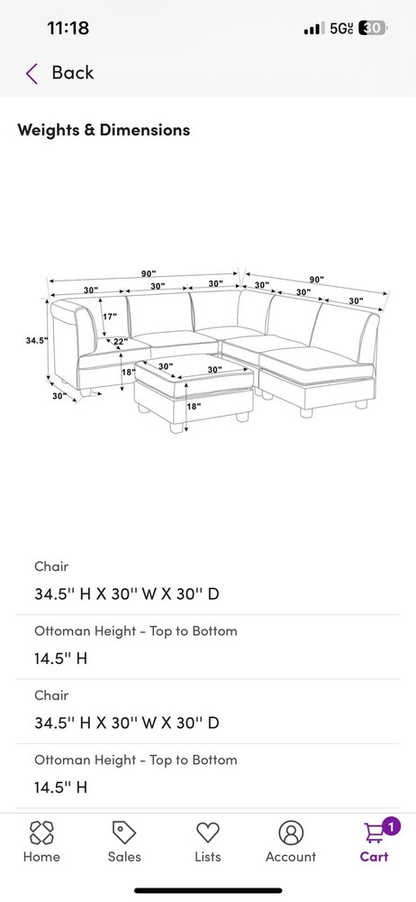 Roeder 6 Piece Sectional