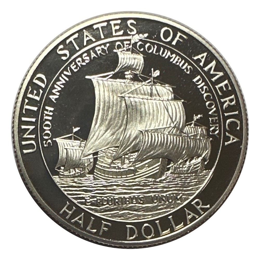 1992-S Christopher Columbus 500th Anniversary Commemorative Half Dollar Proof