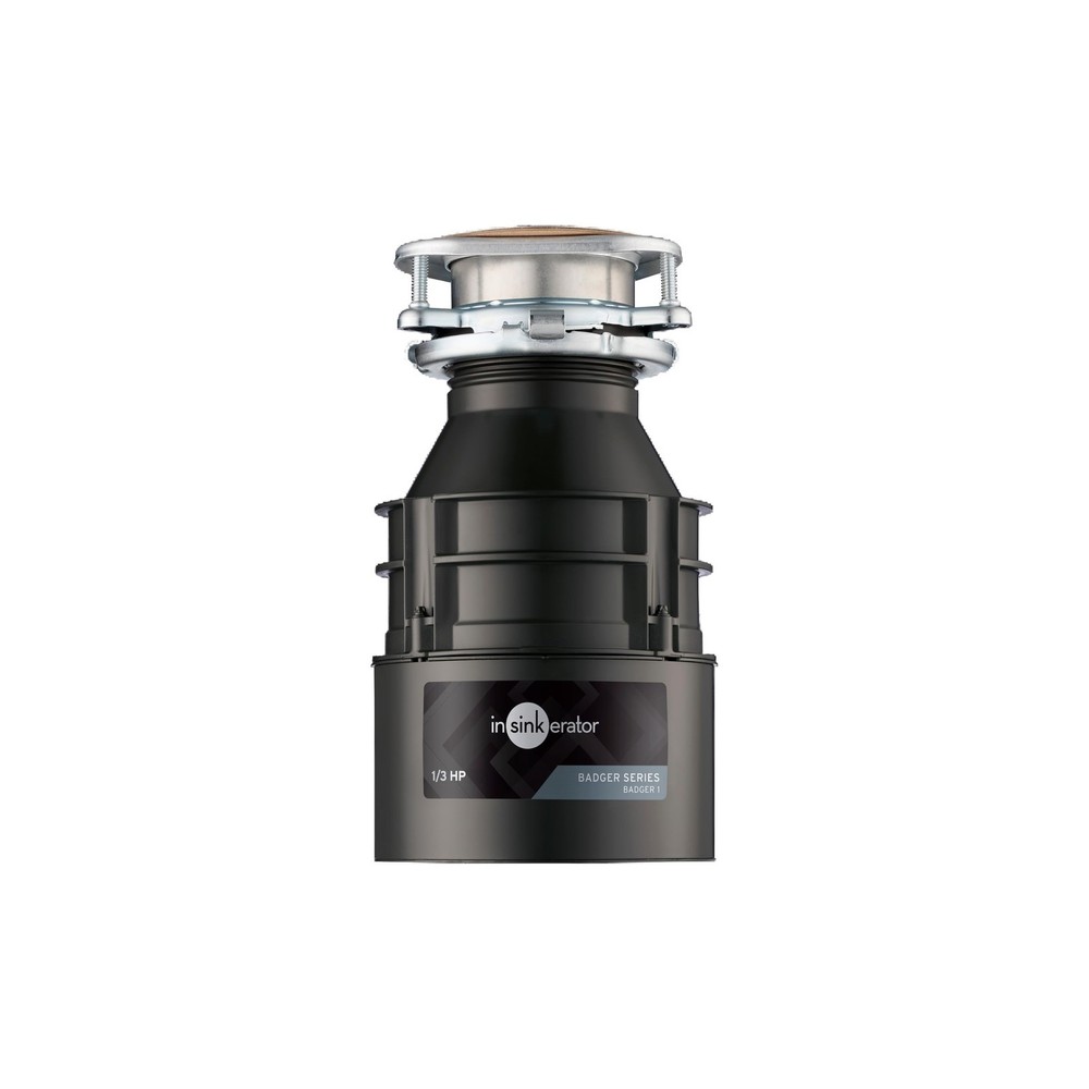 InSinkErator Garbage Disposal, Badger 1, Standard Series, 1/3 HP Continuous F...