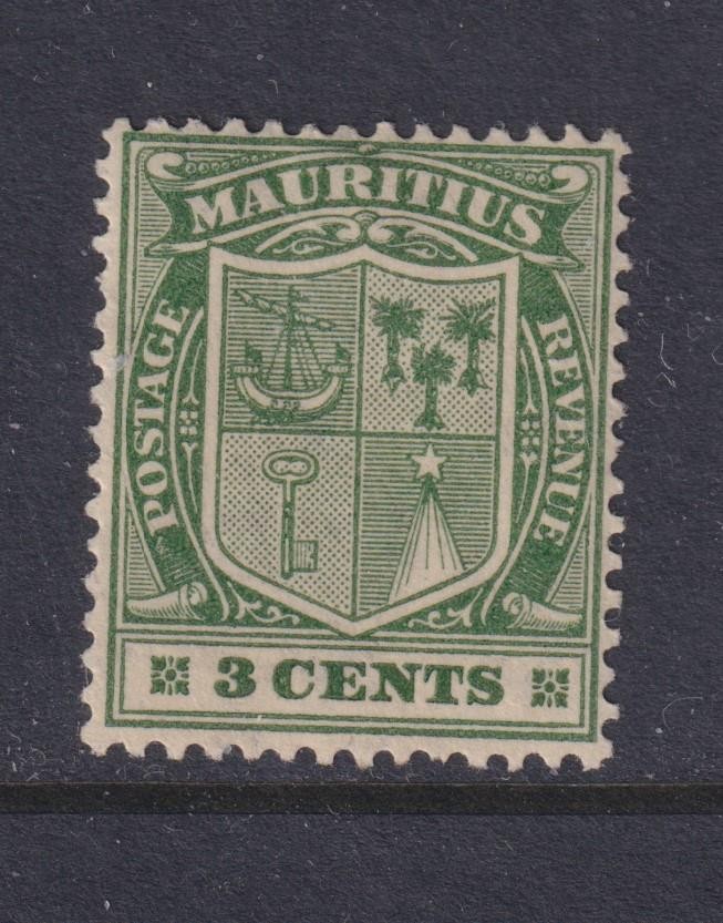 MAURITIUS, 1926 Arms, Script CA, 3c. Green, lhm.