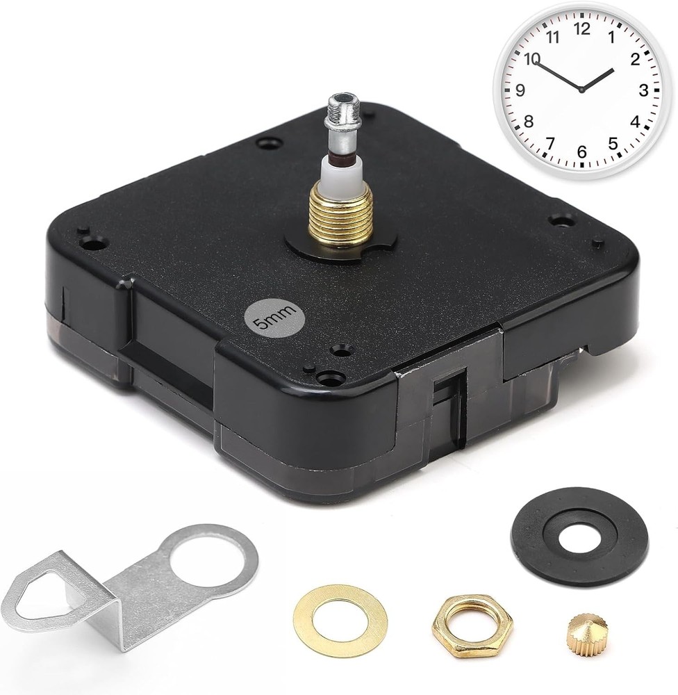 Quartz Clock 12888 Movement Replacement Set, Battery Shaft 18mm - Thread 5mm