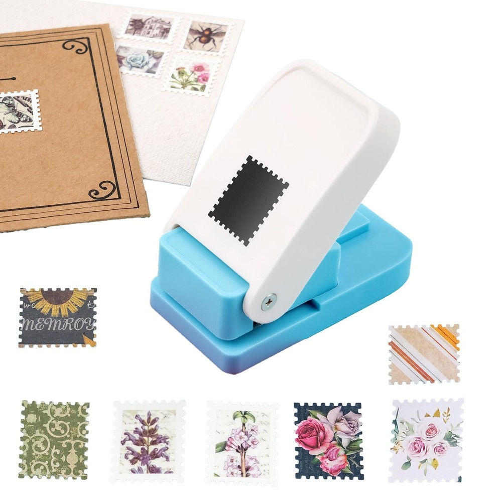 BAOFALI Stamp Punch, Puncher, 1X0.8inch Rectangular Postage Punch