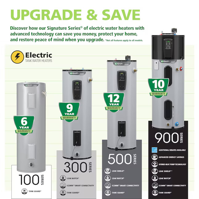 🔥 A.O. Smith Signature 900 Electric Hybrid Heat Pump Water Heater NEW🔥