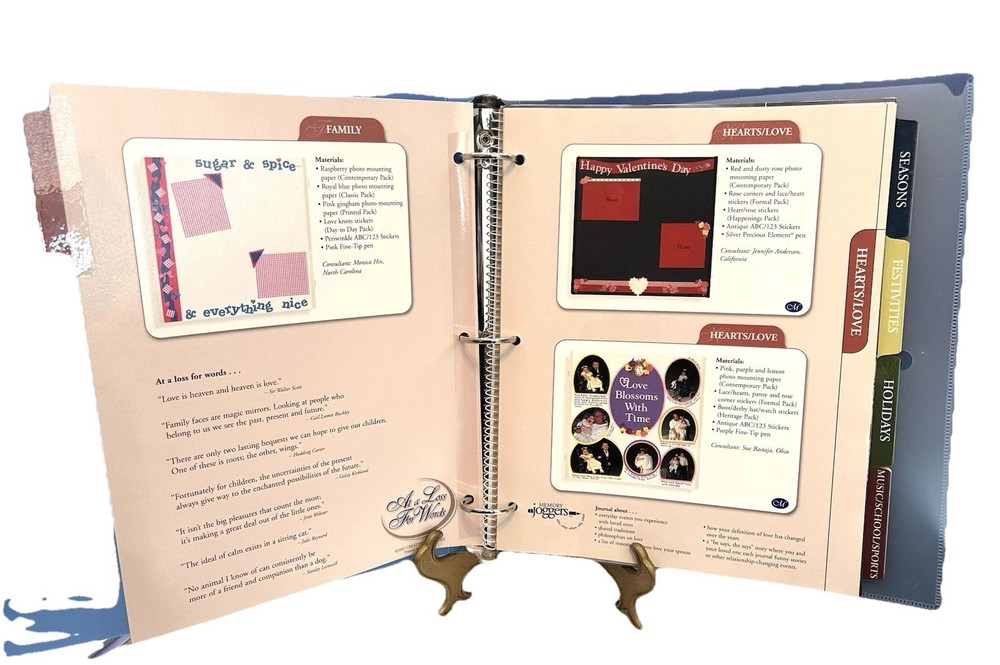 Creative Memories Page Patterns Organizer Scrapbooking 3 Ring Binder 2005