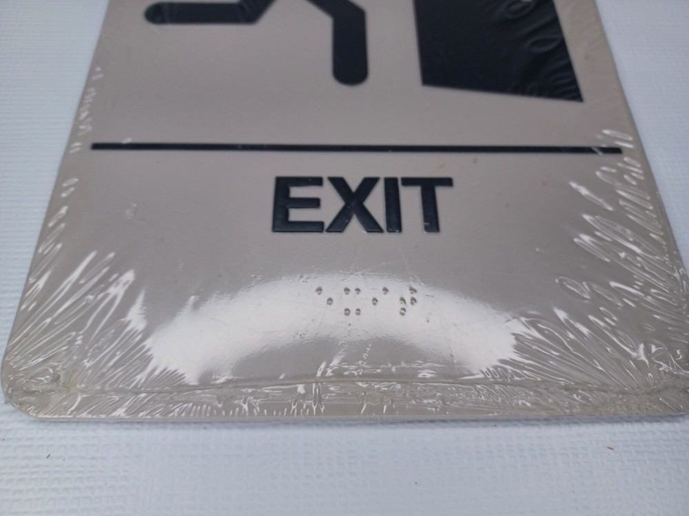 Exit Sign ADA Compliance Braille New