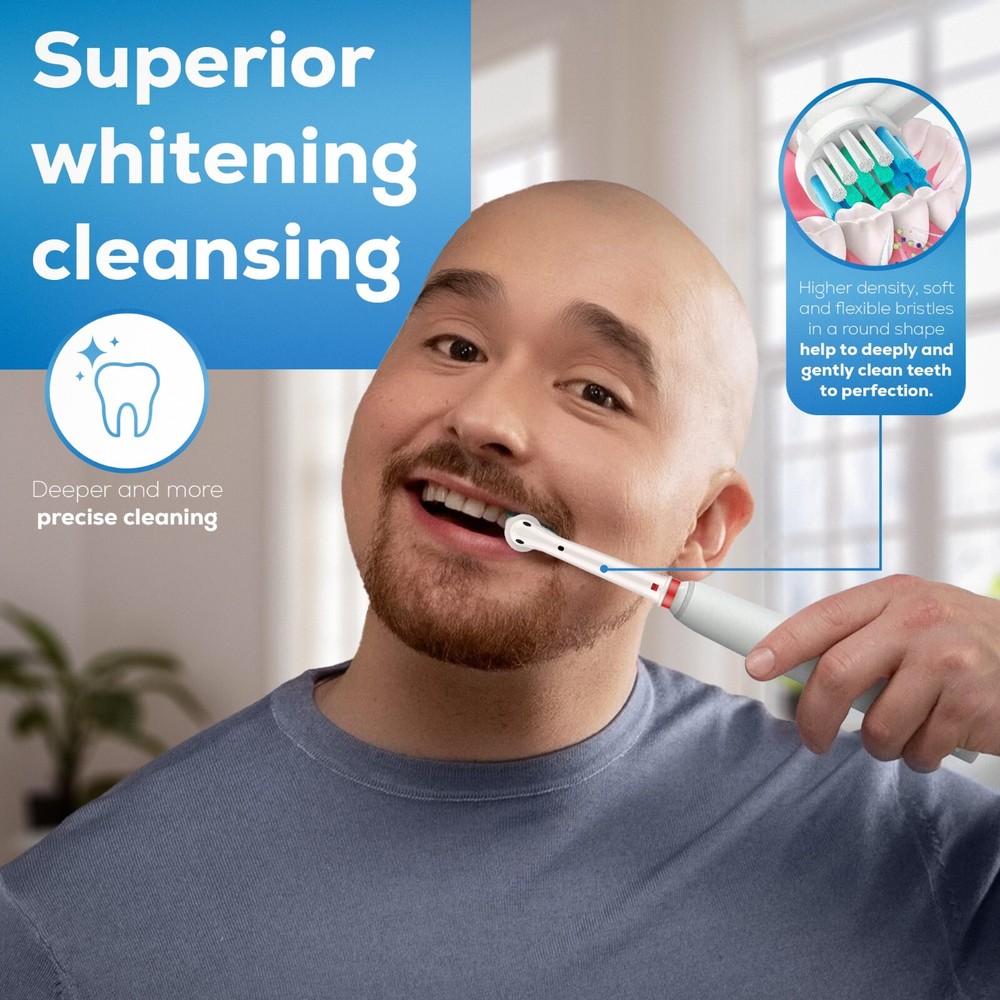 ✅ 8 pcs Replacement Toothbrush Heads Compatible with Oral-B + 4 covers!