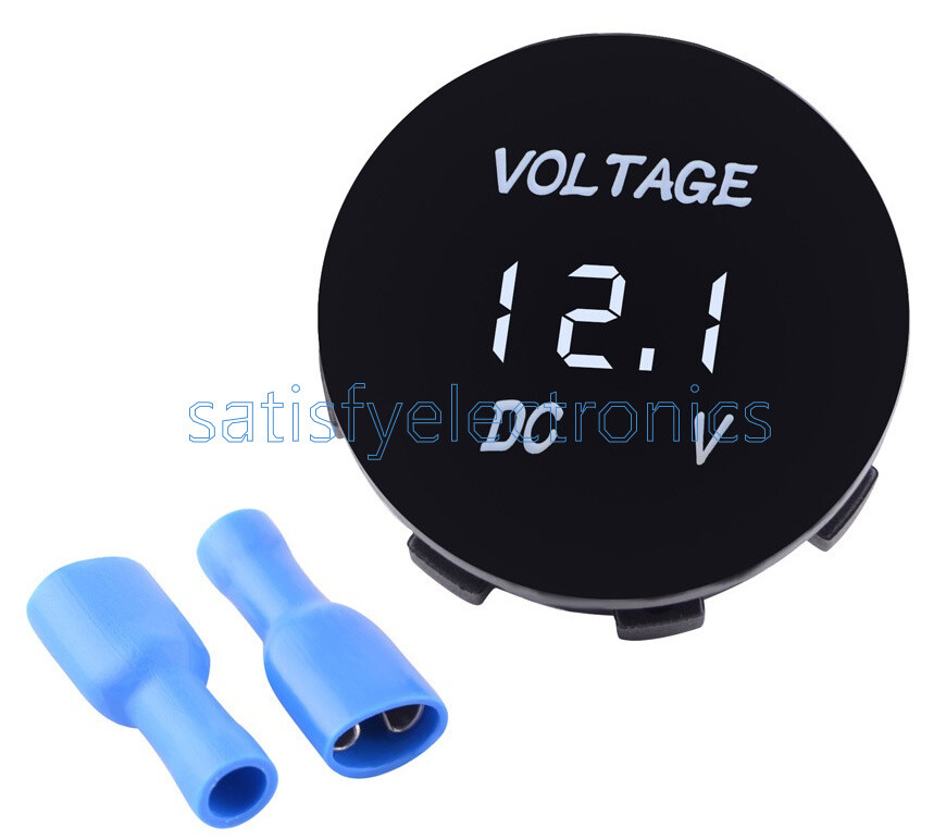 DC 5-48V Waterproof Car Motorcycle LED Panel Digital Volt Voltage Meter Display