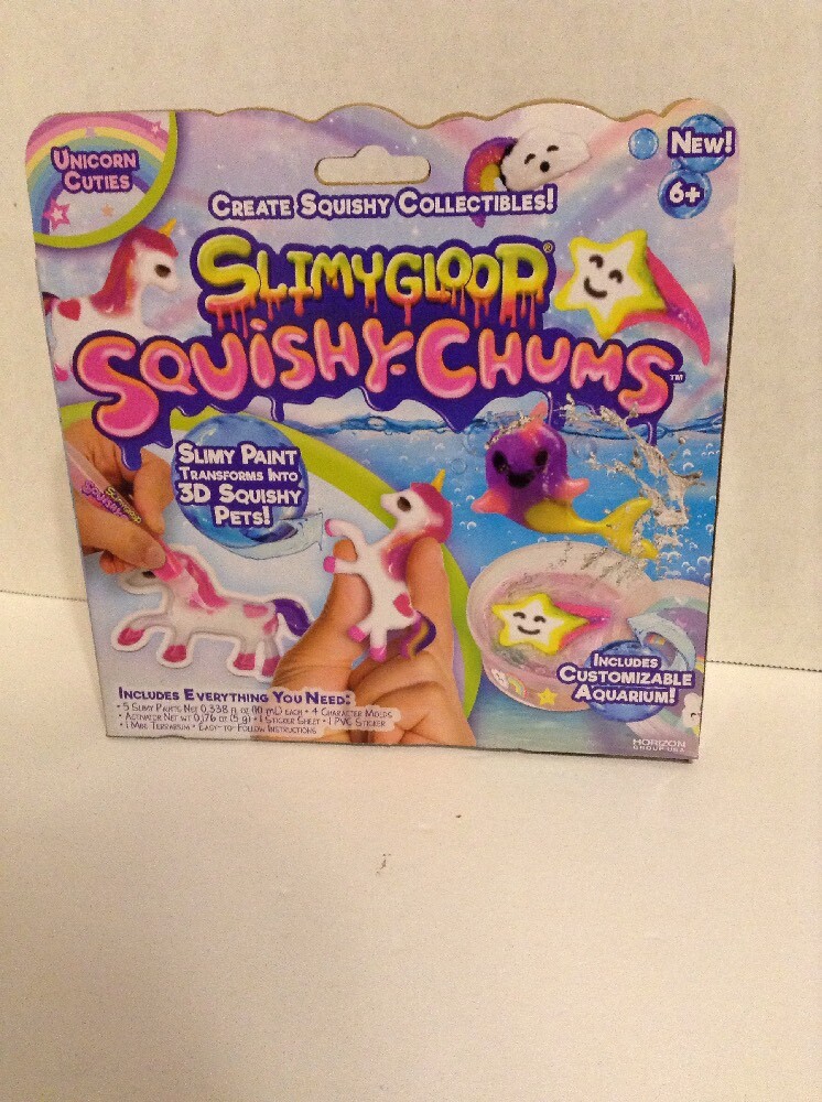 Slimygloop Squishy Chums Unicorn Cuties Transforms Into 3D Squishy Pets