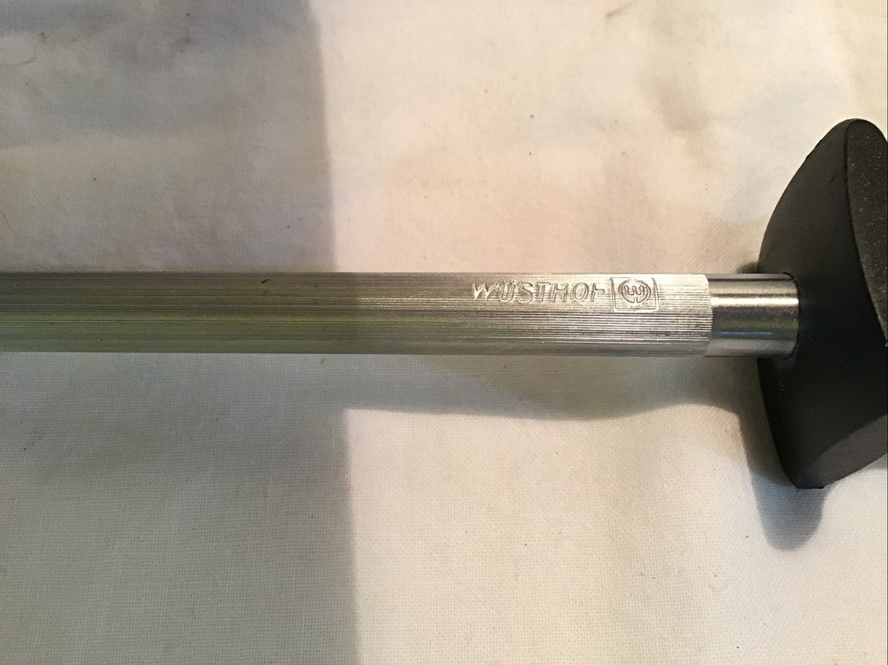Wusthop knife sharpening steel black handle