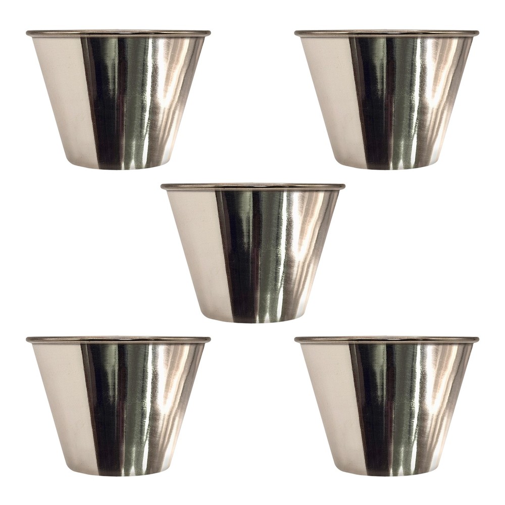 Home Brew Ohio Stainless Steel Sauce Cup 8cm (Ramekin) 5 Pack