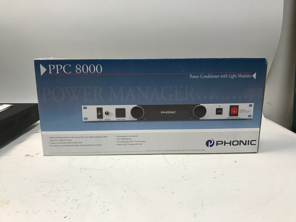 PHONIC PPC8000 POWER CONDITIONER AND LIGHT MODULE