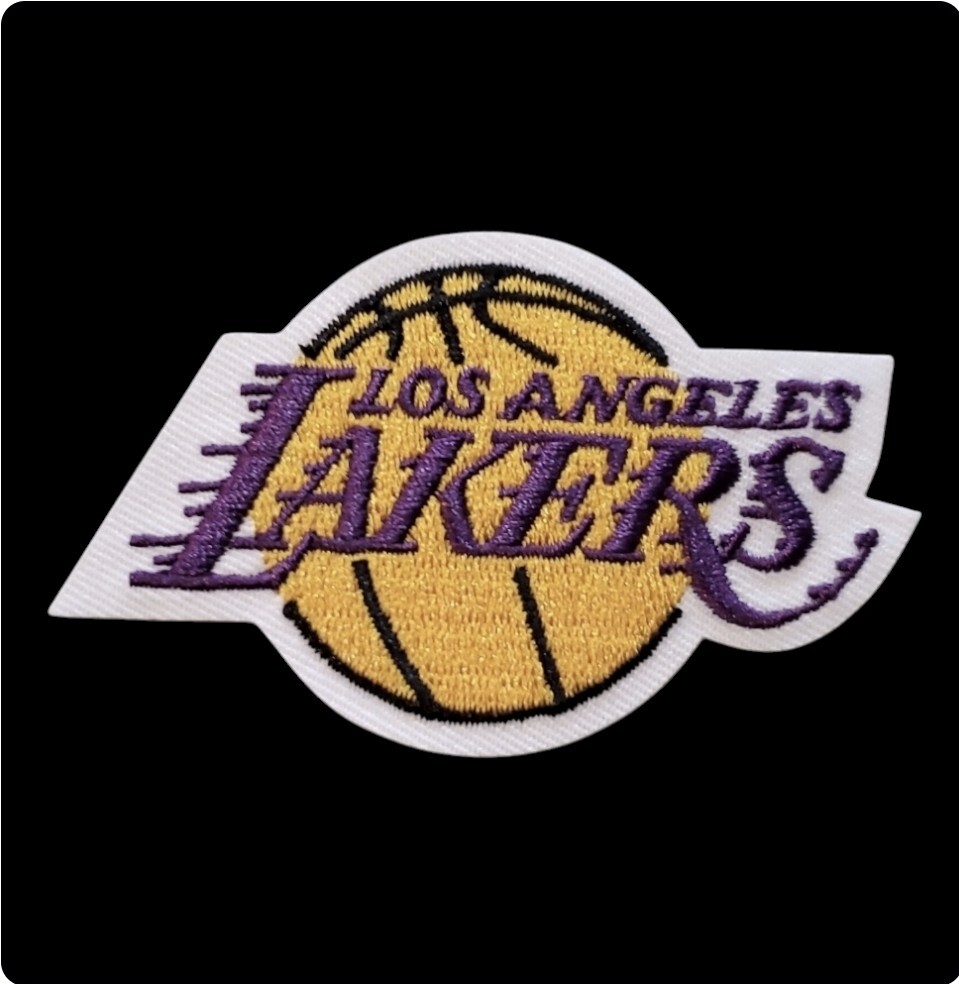 LA Lakers Patch. Embroidered. Iron On Backing. 3"x2"