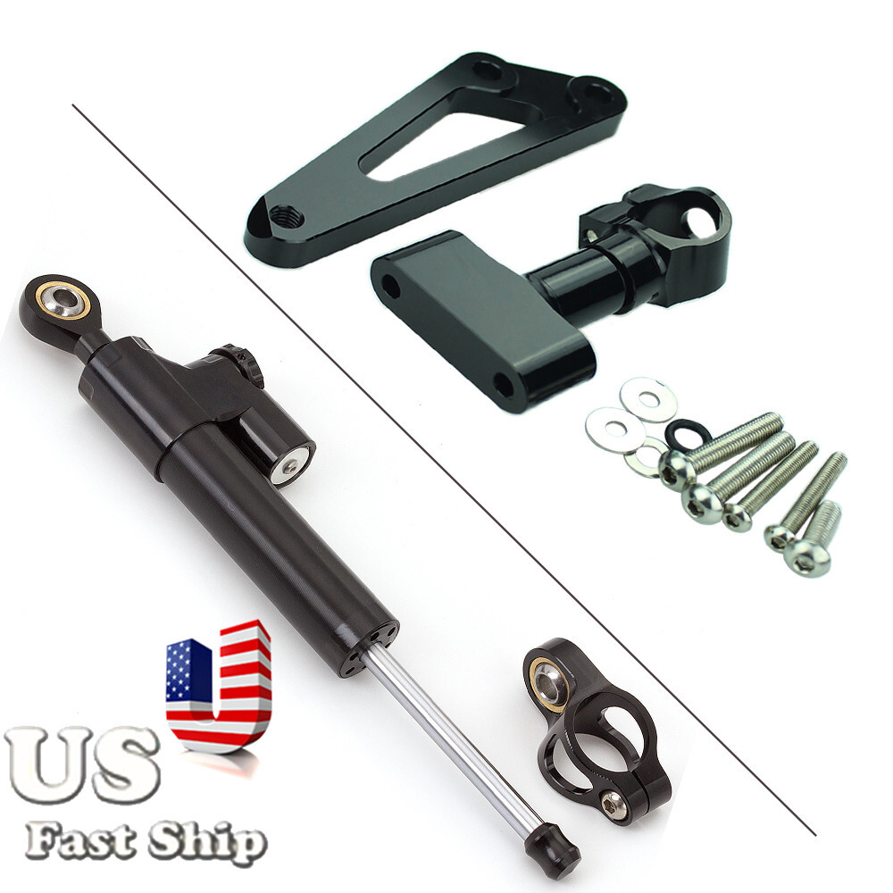 For CB600F HORNET 2007-2016 15 Steering Damper Stabilizer Mount Bracket Kit BLK