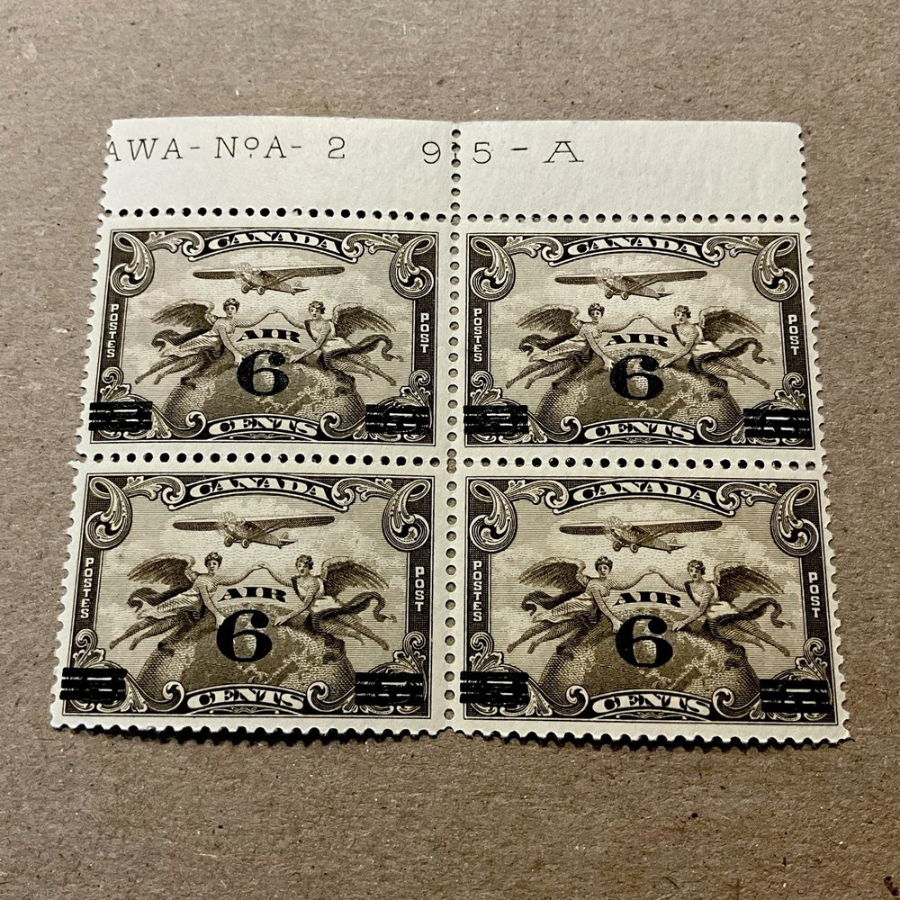 C 3 CANADA STAMPS PLATE BLOCK MINT N H