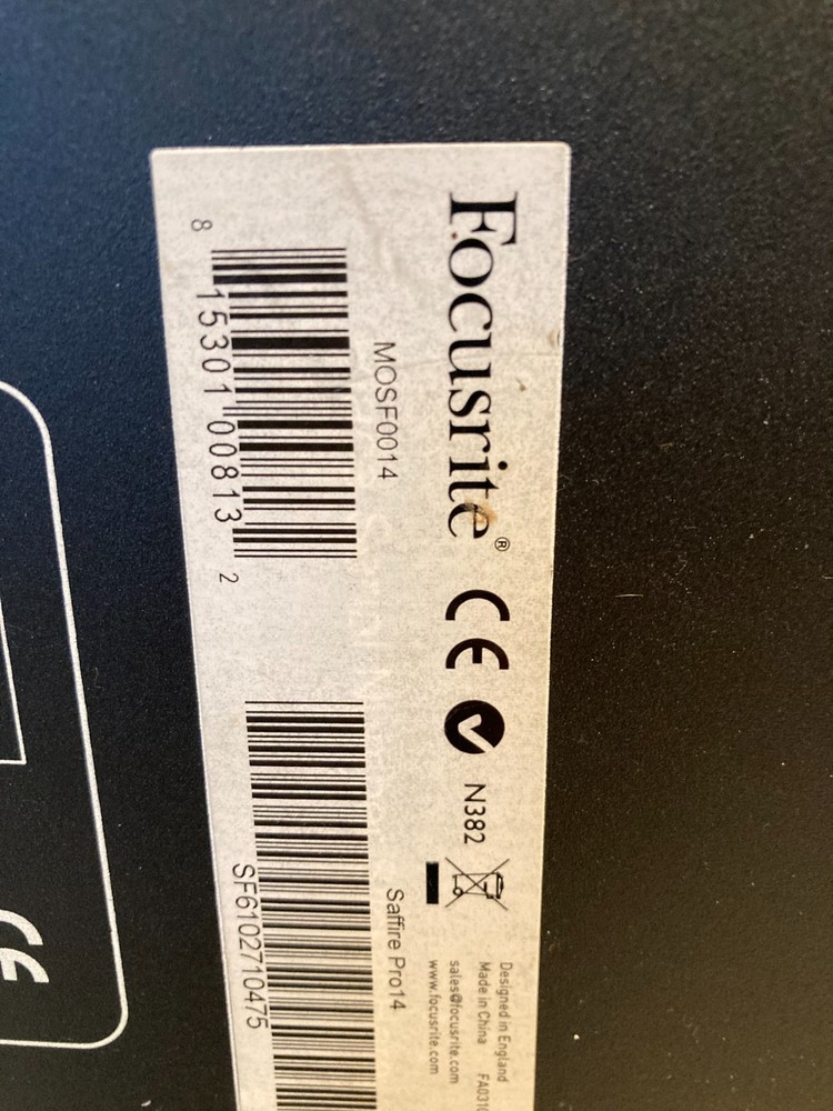 Focusrite Saffire PRO 14 Firewire Digital Recording Interface