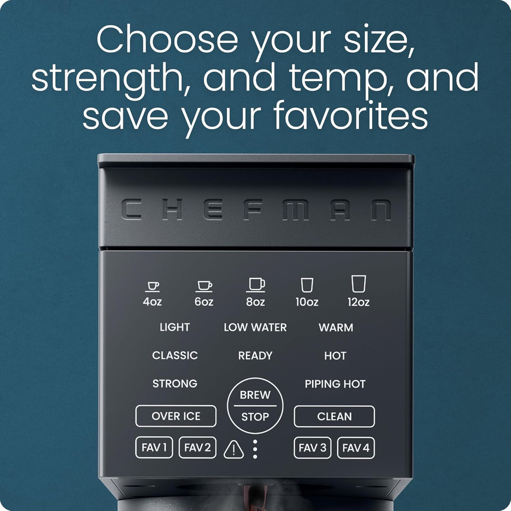 Caffeinator Single Serve Coffee Maker, Brew Pods & Grounds, Programmable Drip Co