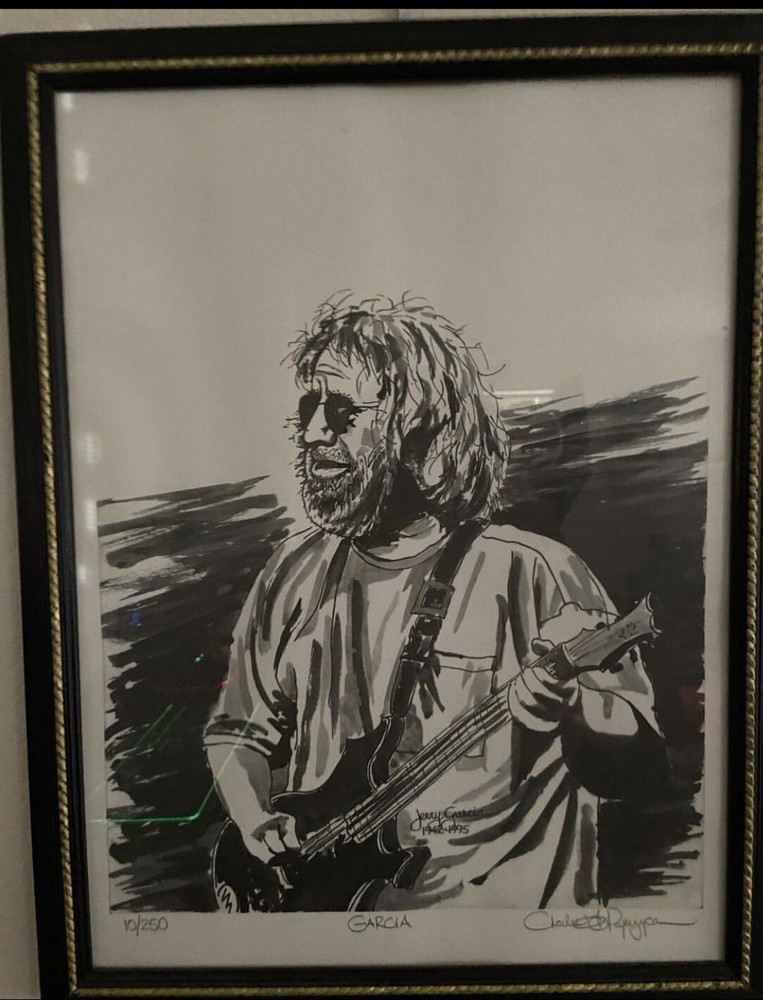 jerry garcia signed lithograph Grateful Dead