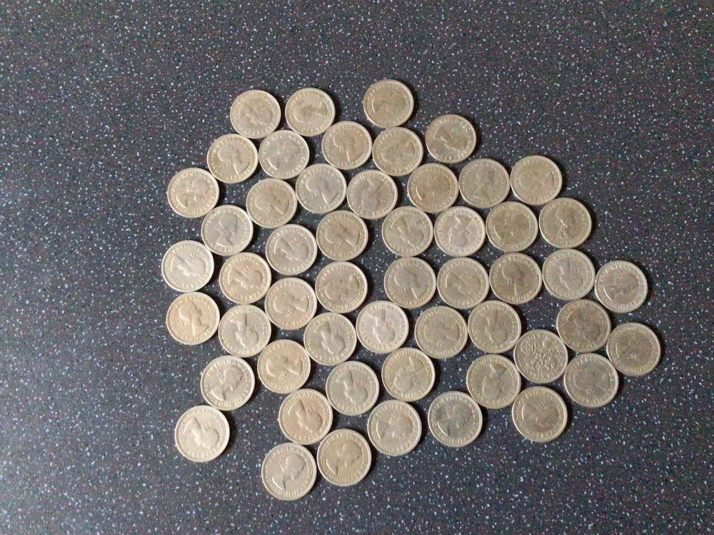 Sixpence Imperial Uk Coins x 52