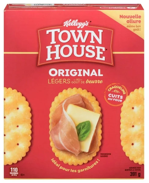 Kellogg's Town House Original Cracker, 391g (4 Pack)