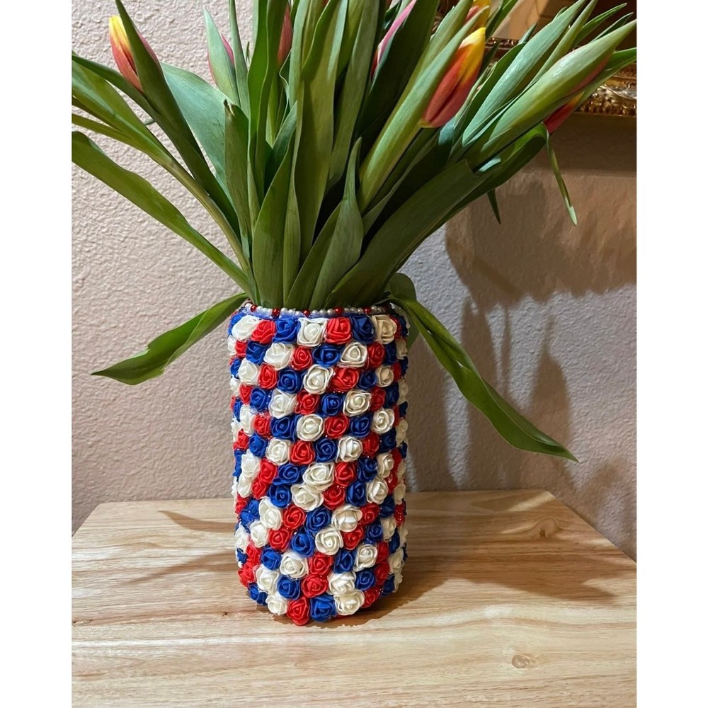 Handmade Vase From Foam Roses