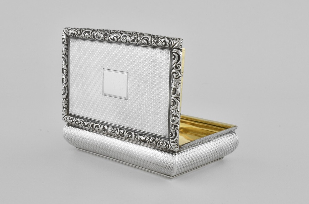 Antique William IV Scottish Solid Silver Large Snuff Box, (James Nasmyth, 1832)