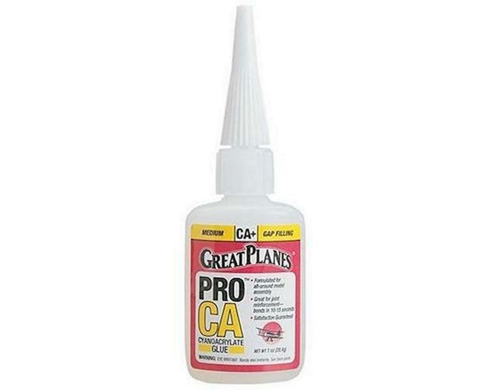Great Planes Pro Instant CA+ Glue (Medium) (1oz) [GPMR6008]