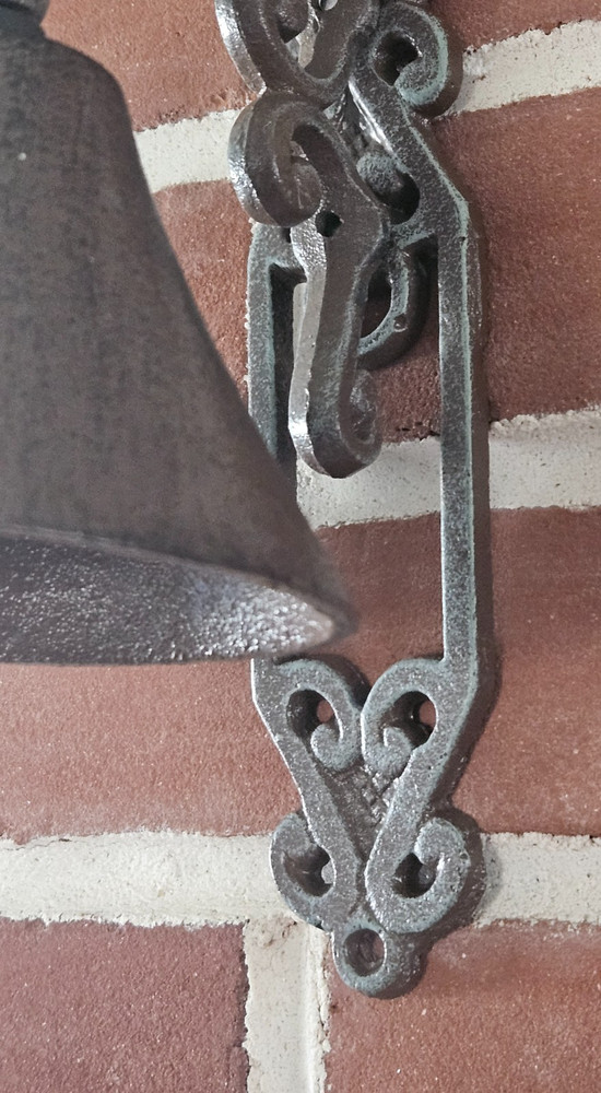 Horse Cast Iron Dinner Bell Wall Mounted Rustic Scroll Farm