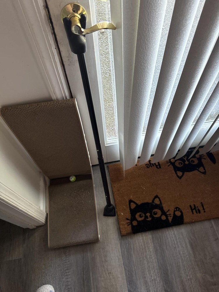 2-Pack Door Security Bar & Sliding Door Lock - Adjustable, Safe & Secure