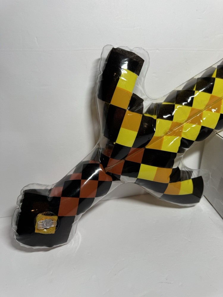 Inflatable MINECRAFT Swords DIMOND FIRE 24” 2 Feet Cleaned